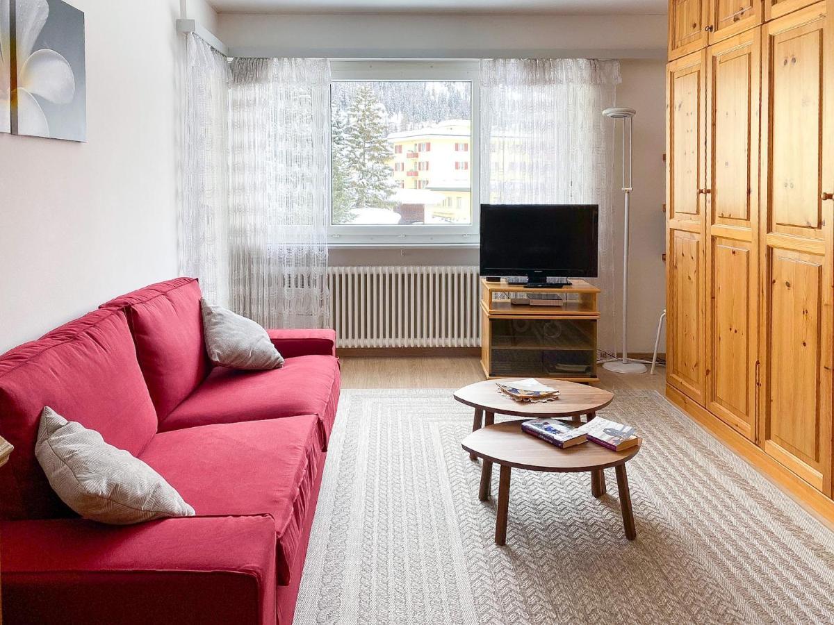 Zentrale Wohnung In St. Moritz Mit Grossem Balkon Exteriör bild
