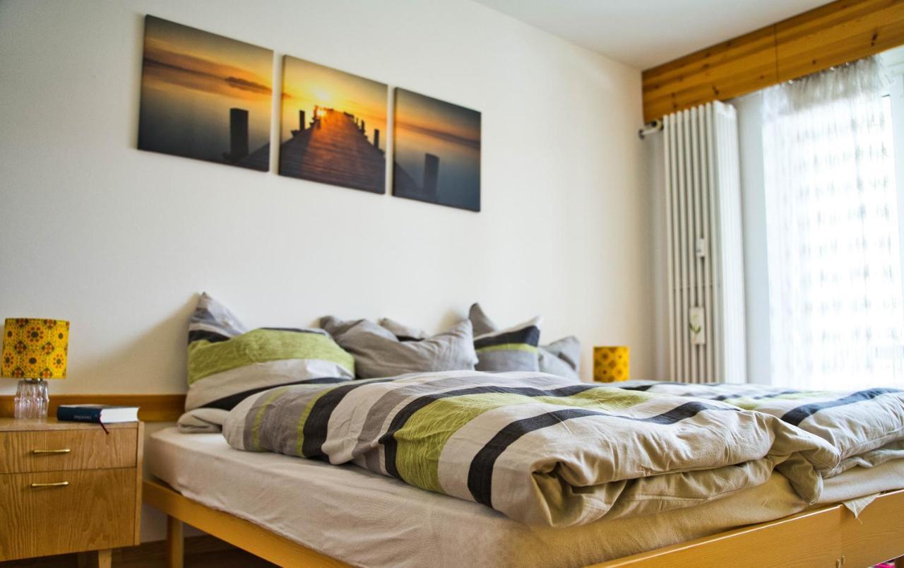 Zentrale Wohnung In St. Moritz Mit Grossem Balkon Exteriör bild