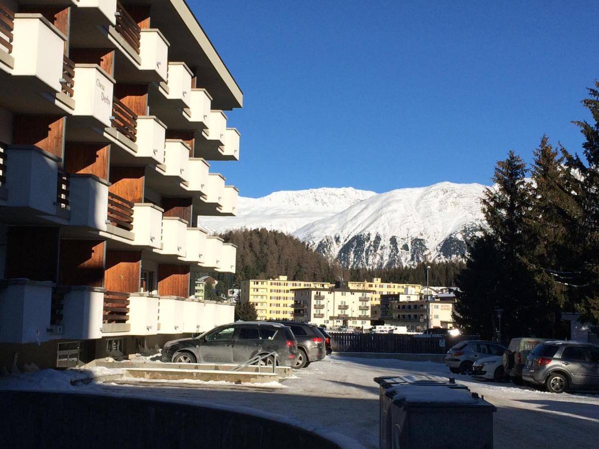 Zentrale Wohnung In St. Moritz Mit Grossem Balkon Exteriör bild